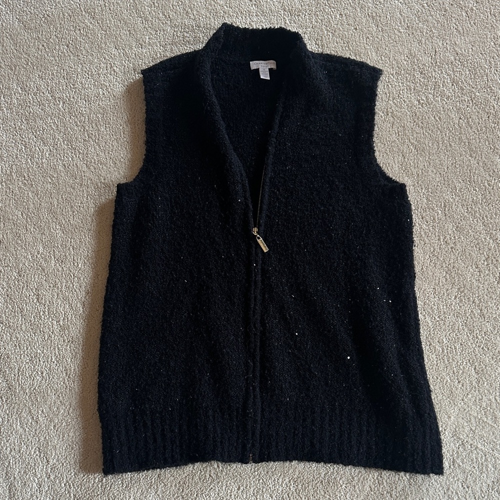 Charter Club Women’s Black Textured Vest